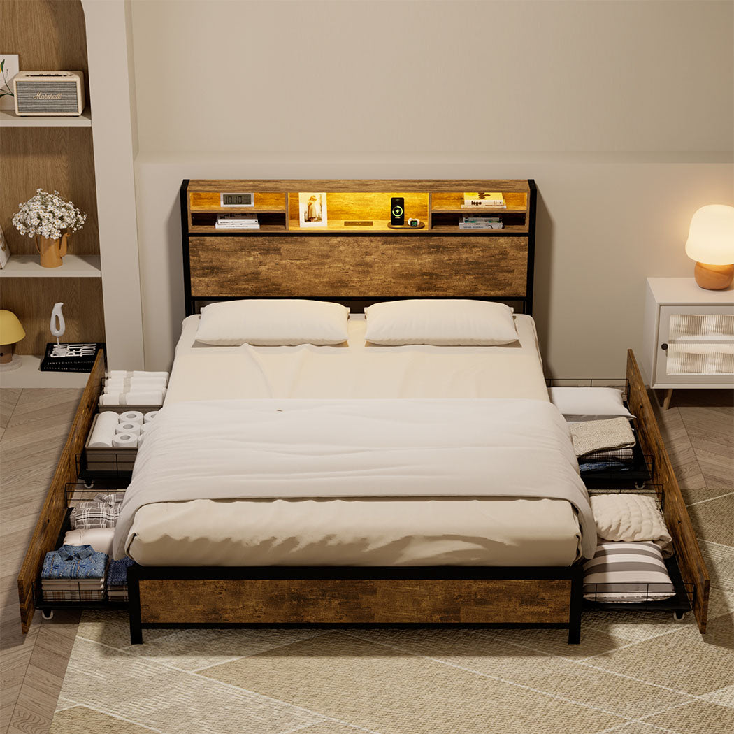 Levede bed frame double-1954802406009212934