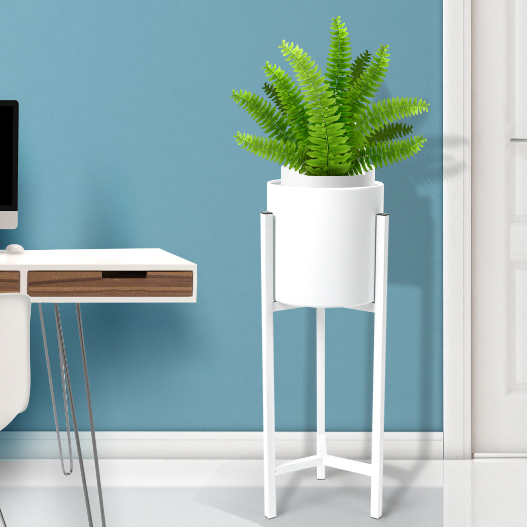 Levede Plant Stand Garden Planter Metal White Small-1910112816887631878