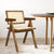 Levede 1x Walnut Wicker Armchair Dining Chair-1910113298267901959