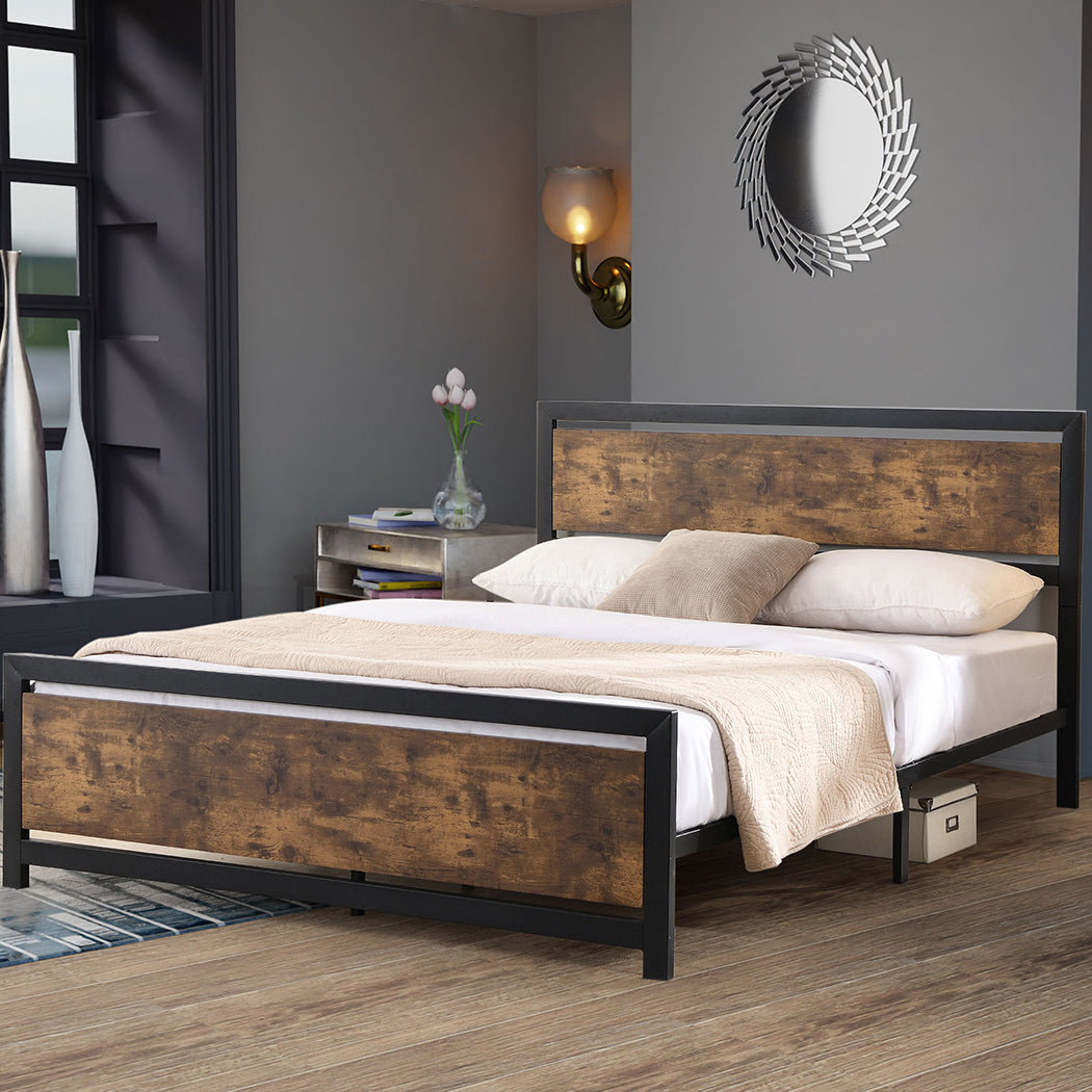 Levede Metal Bed Frame Mattress Base Double-1954802932109152263