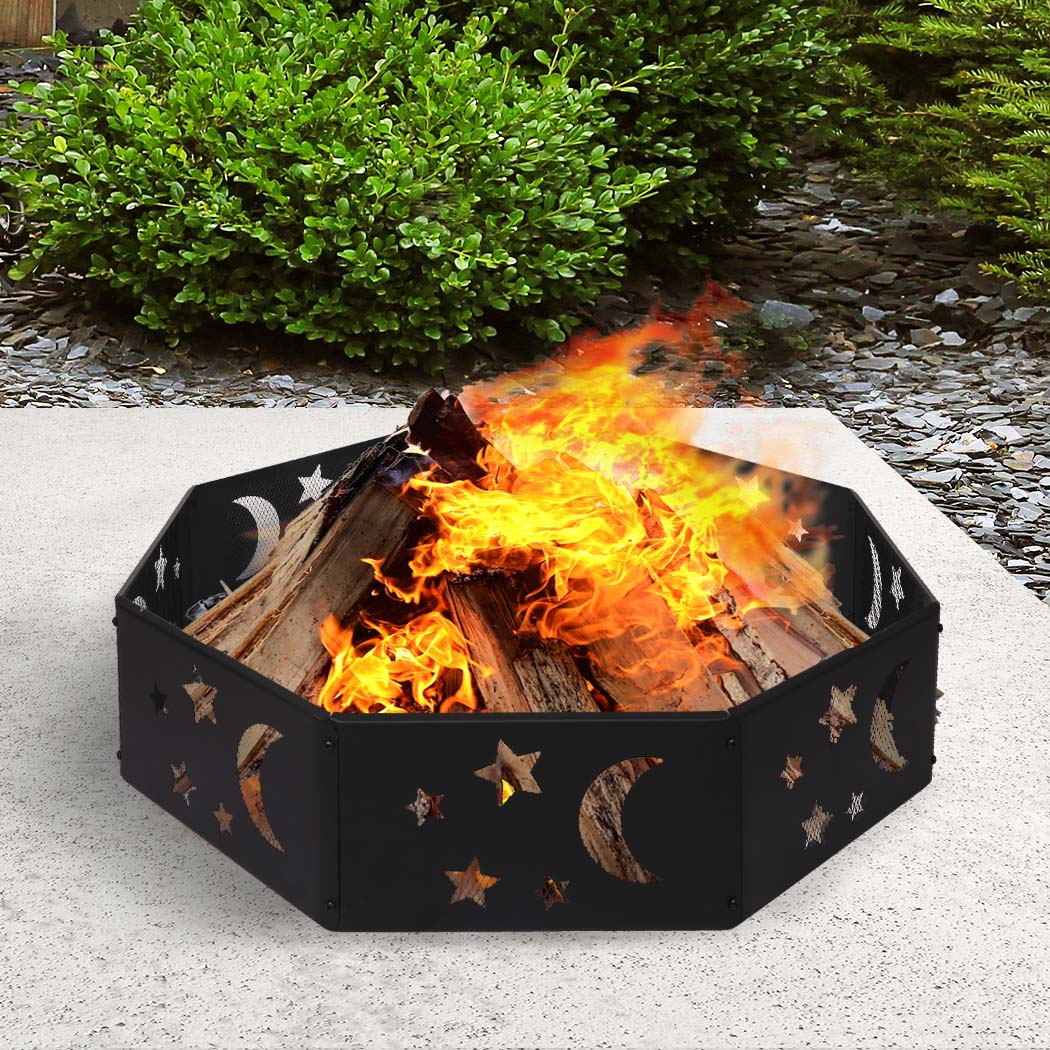 Moyasu Round Fire Pit Ring Outdoor Fireplace-1954802507431677958
