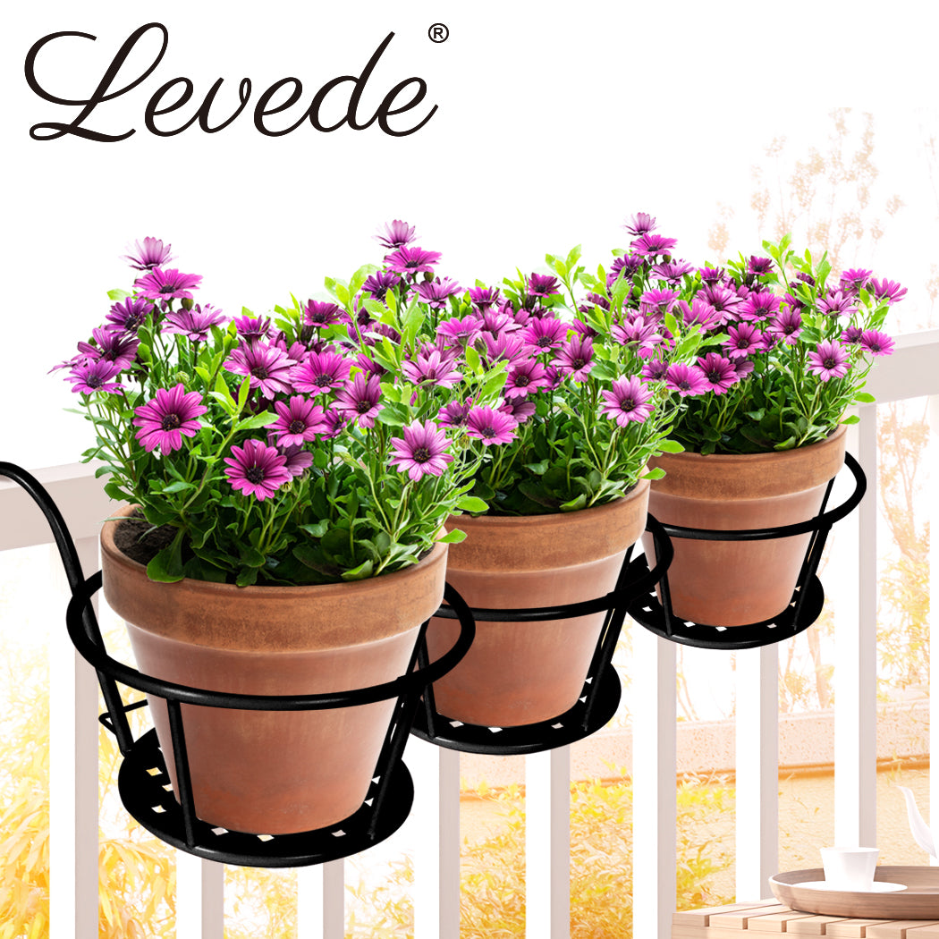 Levede 3x Plant Stand flower Holder Black-1954802664239927302