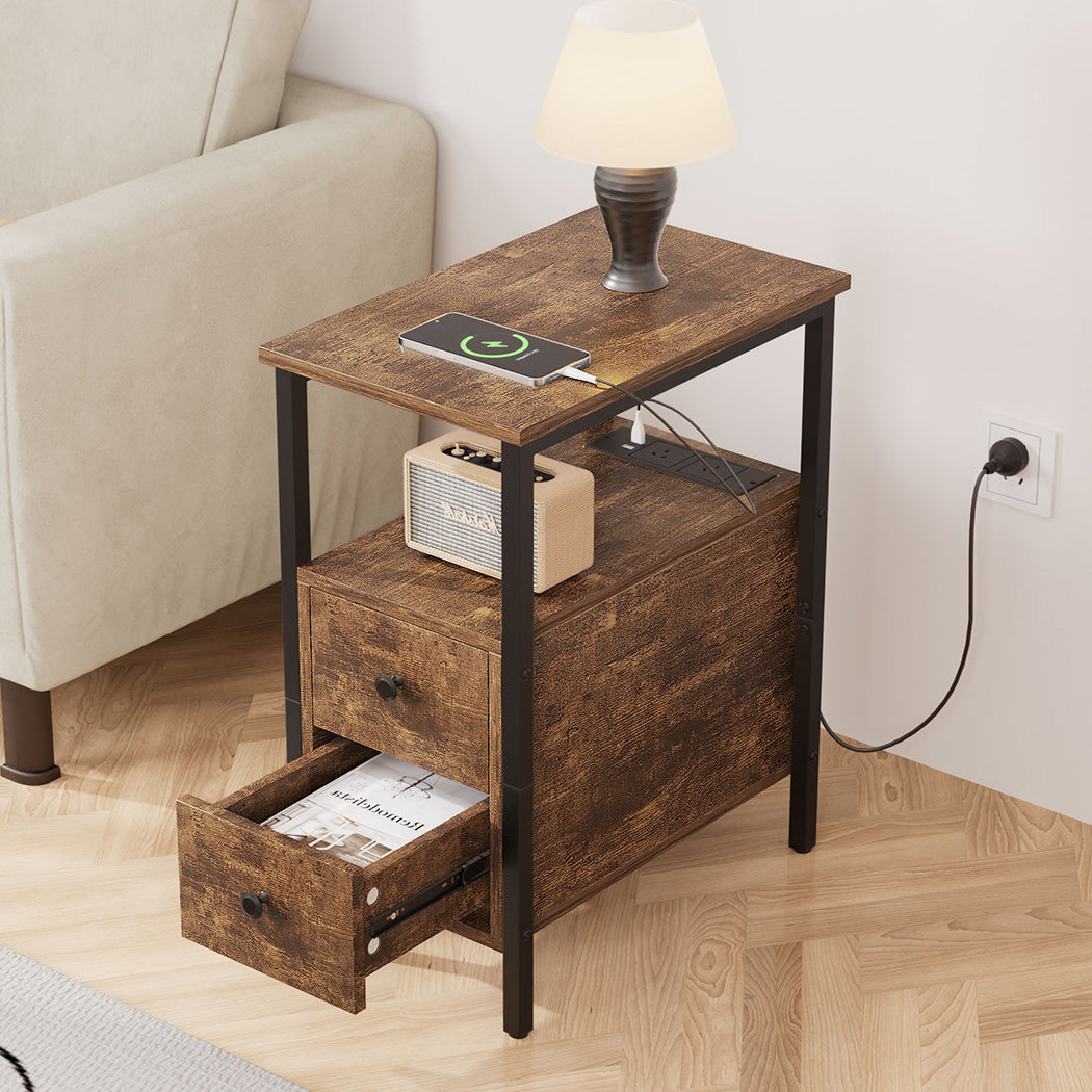 Levede Side Table Narrow Coffee End Table-1963748909352357894