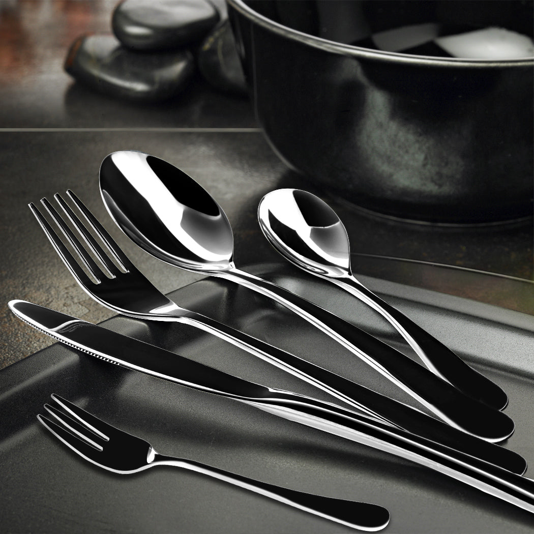 Stainless Steel Cutlery Set Travel Knife Black-1910113167187513350
