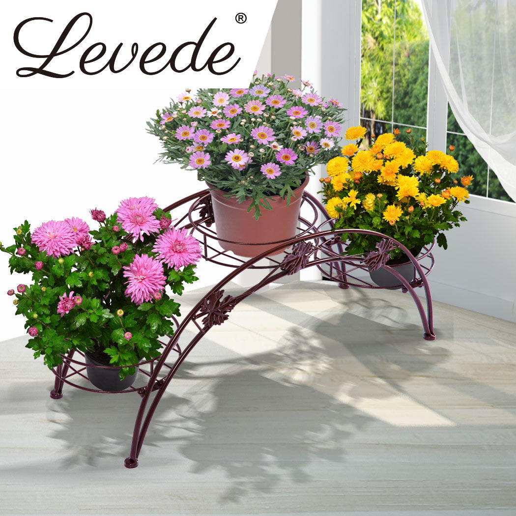 2X Plant Stand Outdoor Indoor Metal Bronze-1954802660351807494