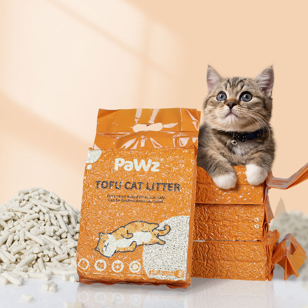 PaWz 2.5kg Tofu Cat Litter Clumping Natural x12-1954802394151915527