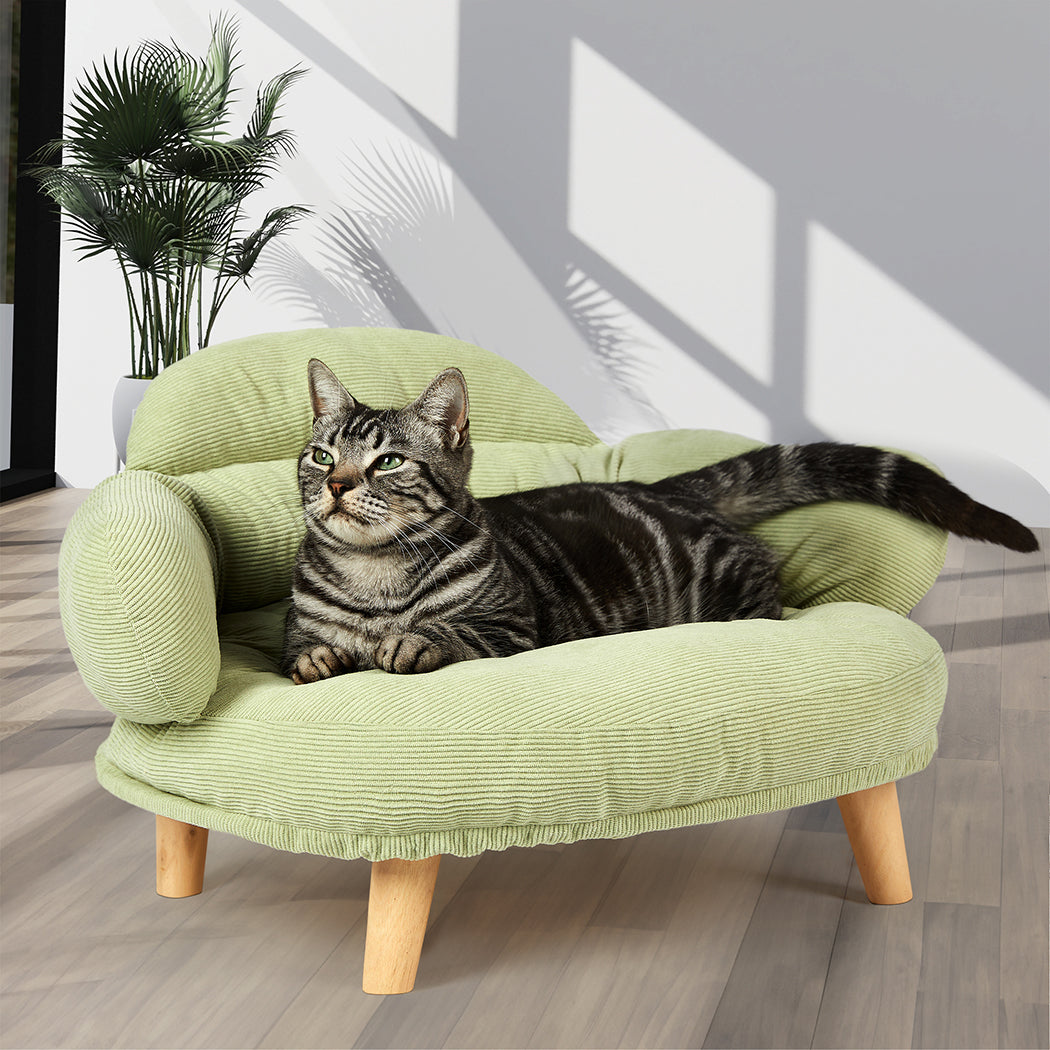 Pawz Elevated Pet Dog Cat Sofa Bed Couch L Size Green-1954802452750536710