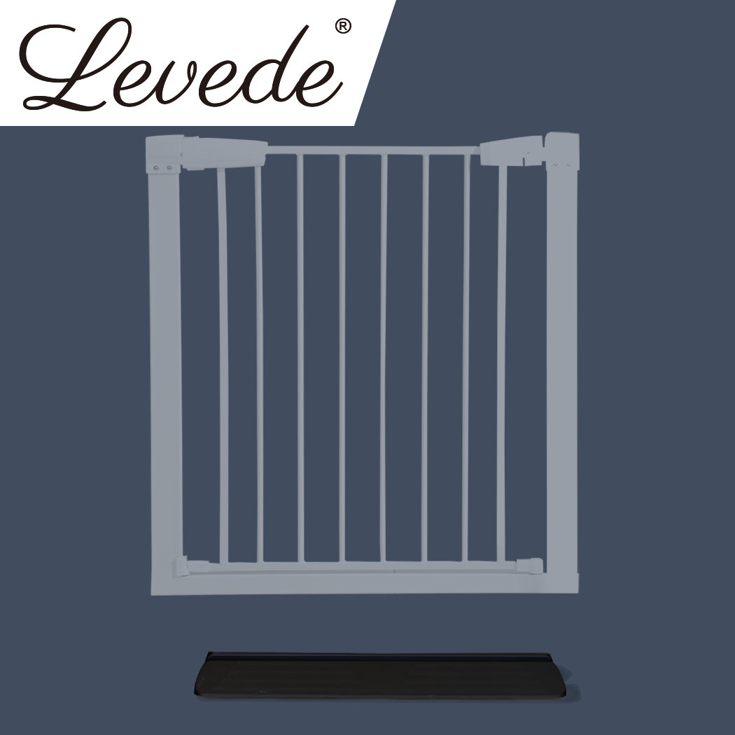 Levede Baby Safety Gate Adjustable Pet Black Ramp-1910113188549103622