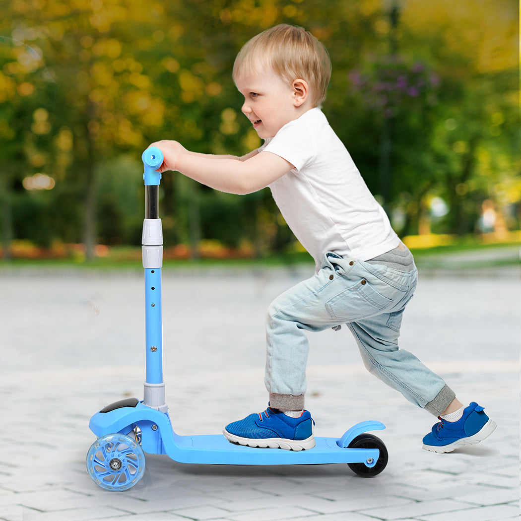 Bopeep Foldable Kids Scooter LED Music Blue-1954802362413617159