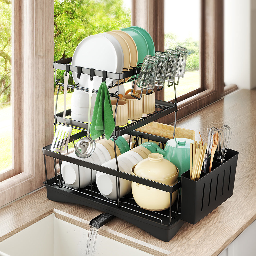 Toque Dish Drying Rack Plate Drainer Cup Holder-1973193546307604486