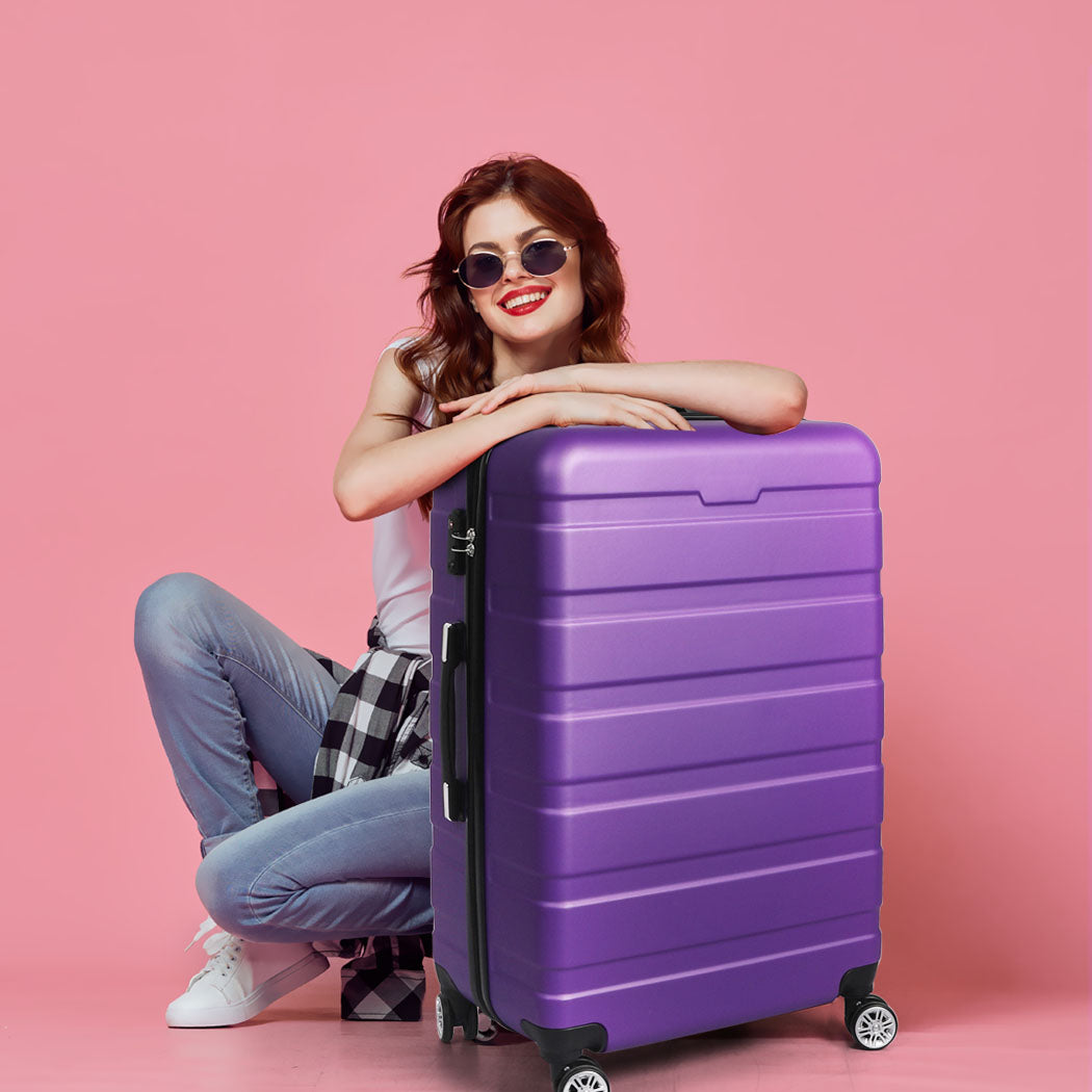 Slimbridge 28" Luggage Case Suitcase Purple 28 inch-1954802815939514374