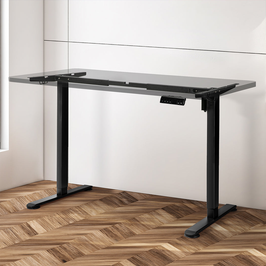 Levede Motorised Standing Desk Frame Black Single Motor-1954803014682415110
