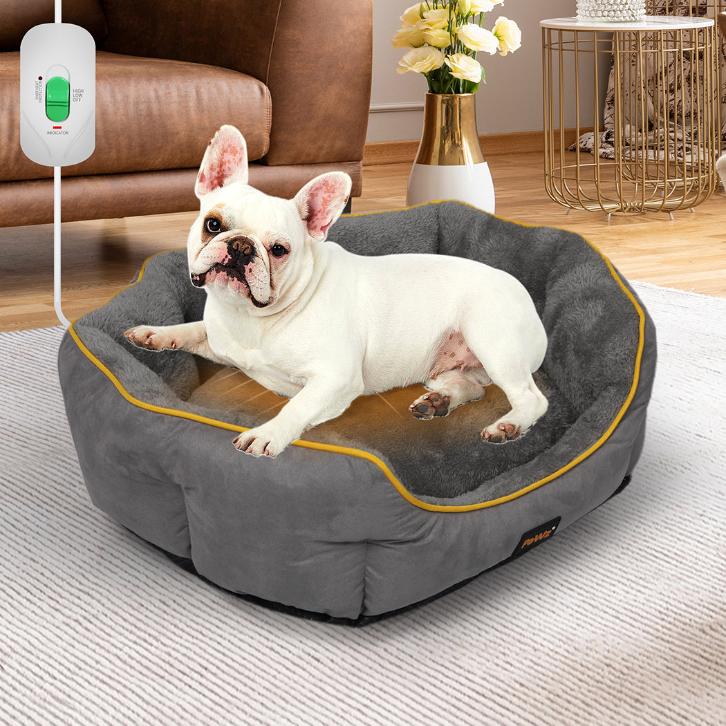 PaWz Electric Pet Heater Bed Heated S Grey Small-1954802543943094278
