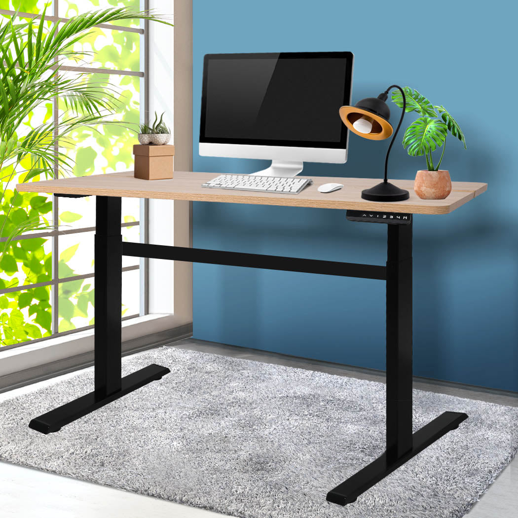 Levede Standing Desk Riser Motorised Oak-1919892936766656518