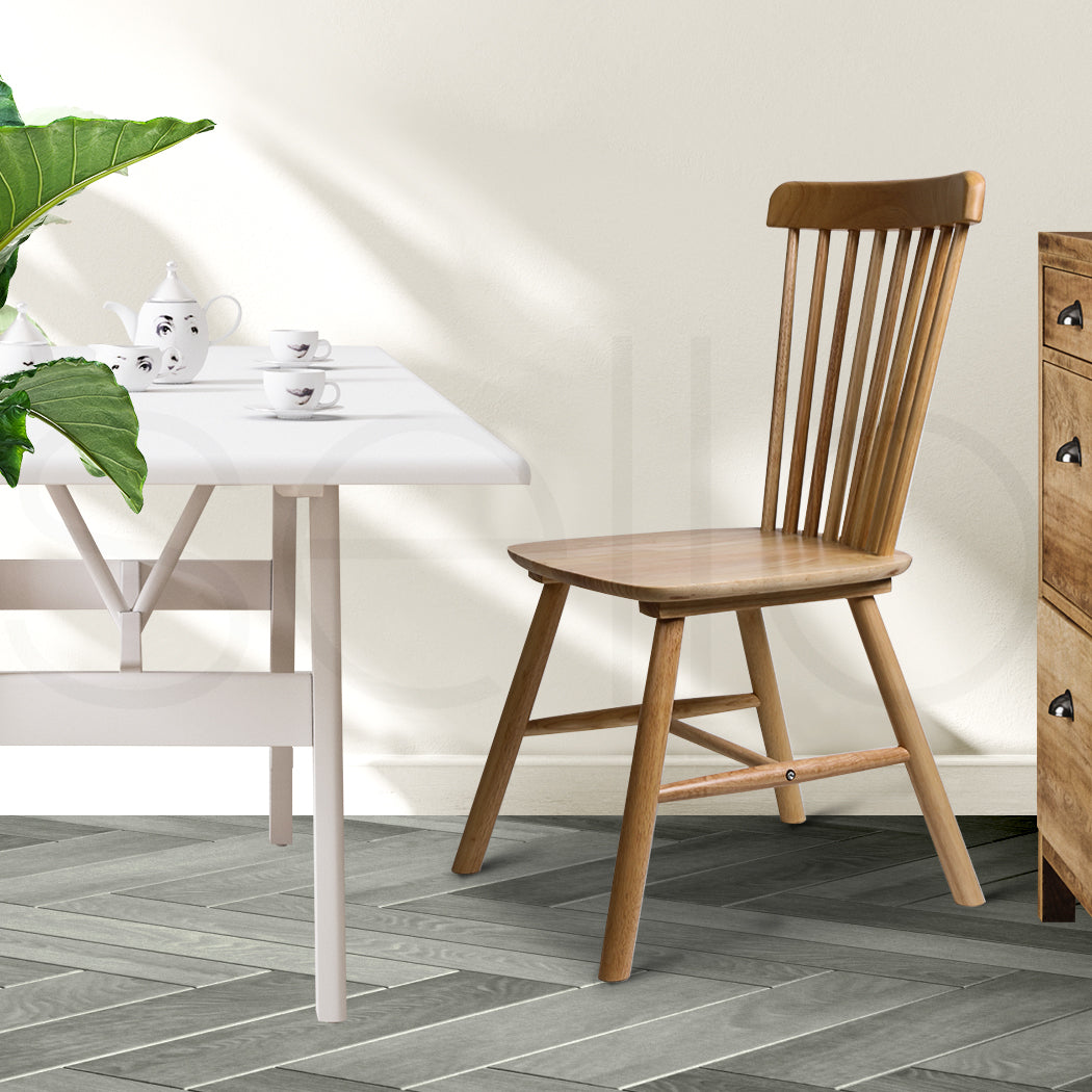Levede 8x Dining Chairs Kitchen Windor Oak-1973193553765076998