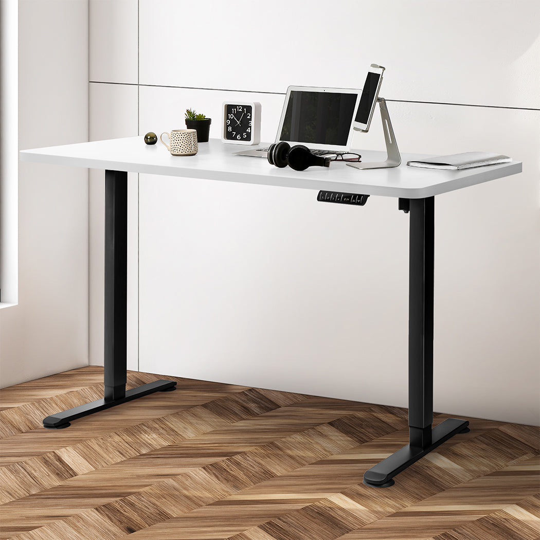 Levede Motorised Standing Desk Adjustable 140cm White 1000x 1MM-1954803021305221126