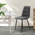 Levede 4x Dining Chairs Kitchen Velvet Grey-1954802984441483270