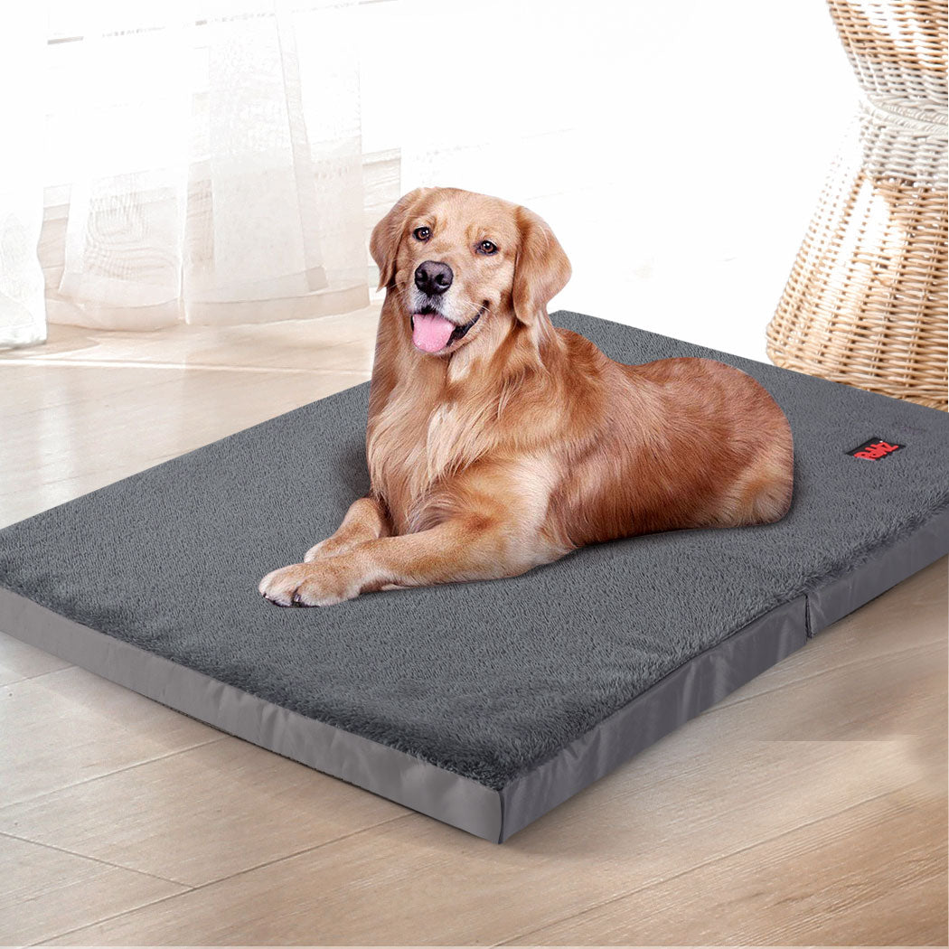 PaWz Pet Bed Foldable Dog Puppy Beds Grey X-Large-1910113142449508358