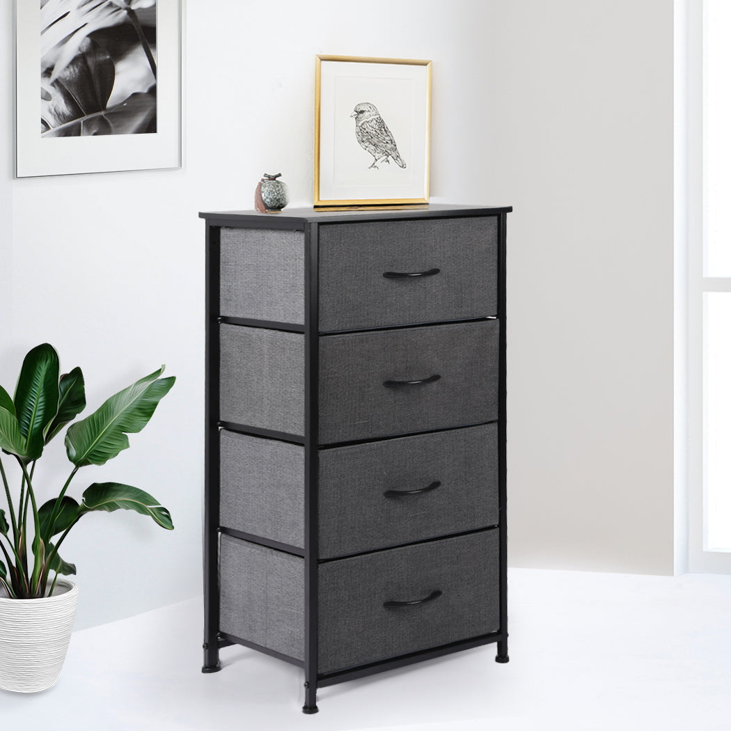 Levede Storage Cabinet Tower Chest Dark Grey-1954802983199969286