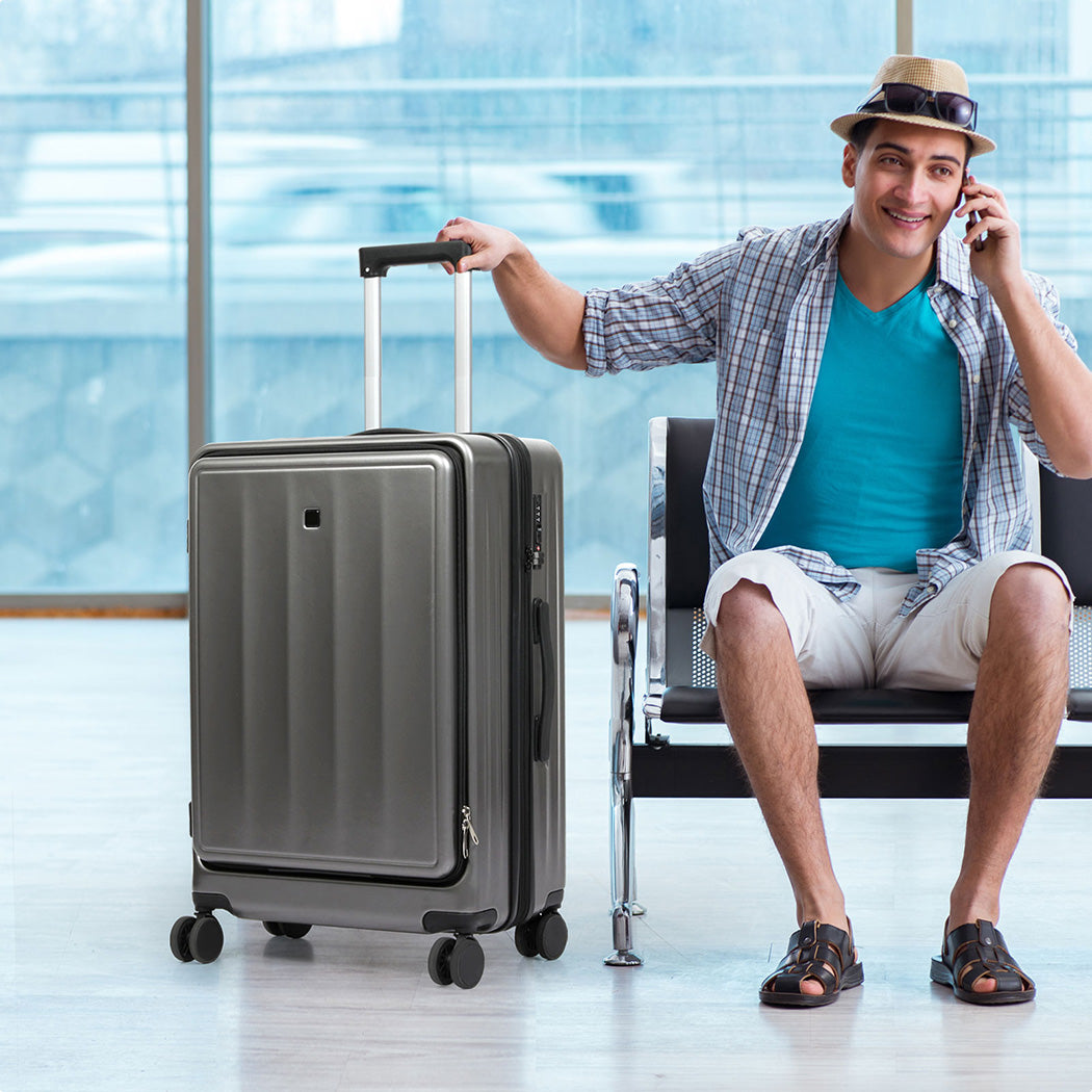 Slimbridge 24"Luggage Trolley Travel Suitcase-1954802419422597126