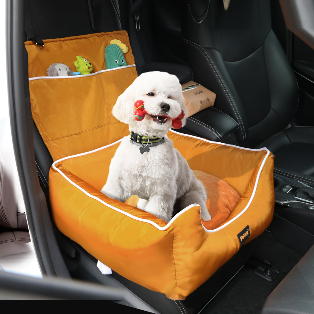 PaWz Pet Car Seat Travel Safety Carrier Orange-1954802564130279431