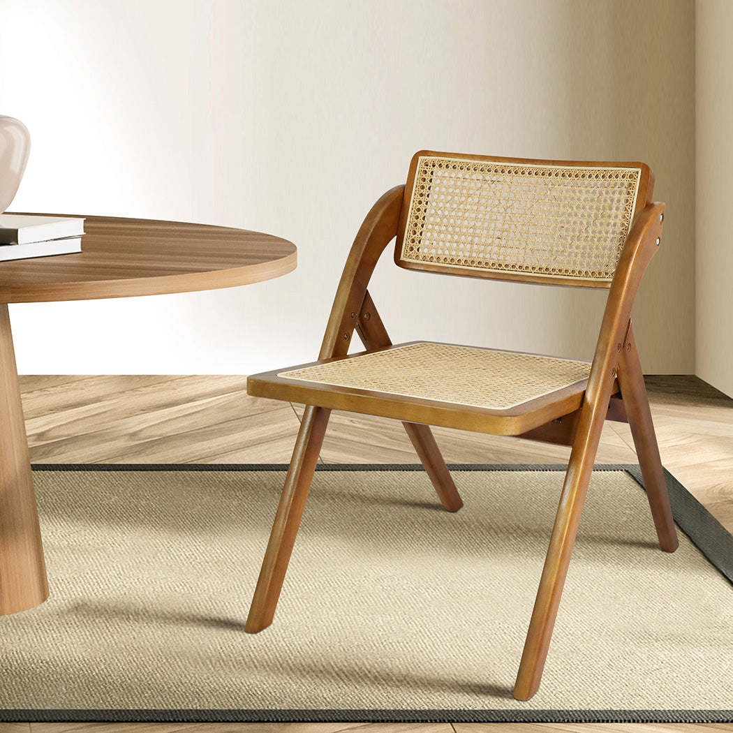 Levede 6X Foldable Rattan Dining Chairs-1973193561499373574