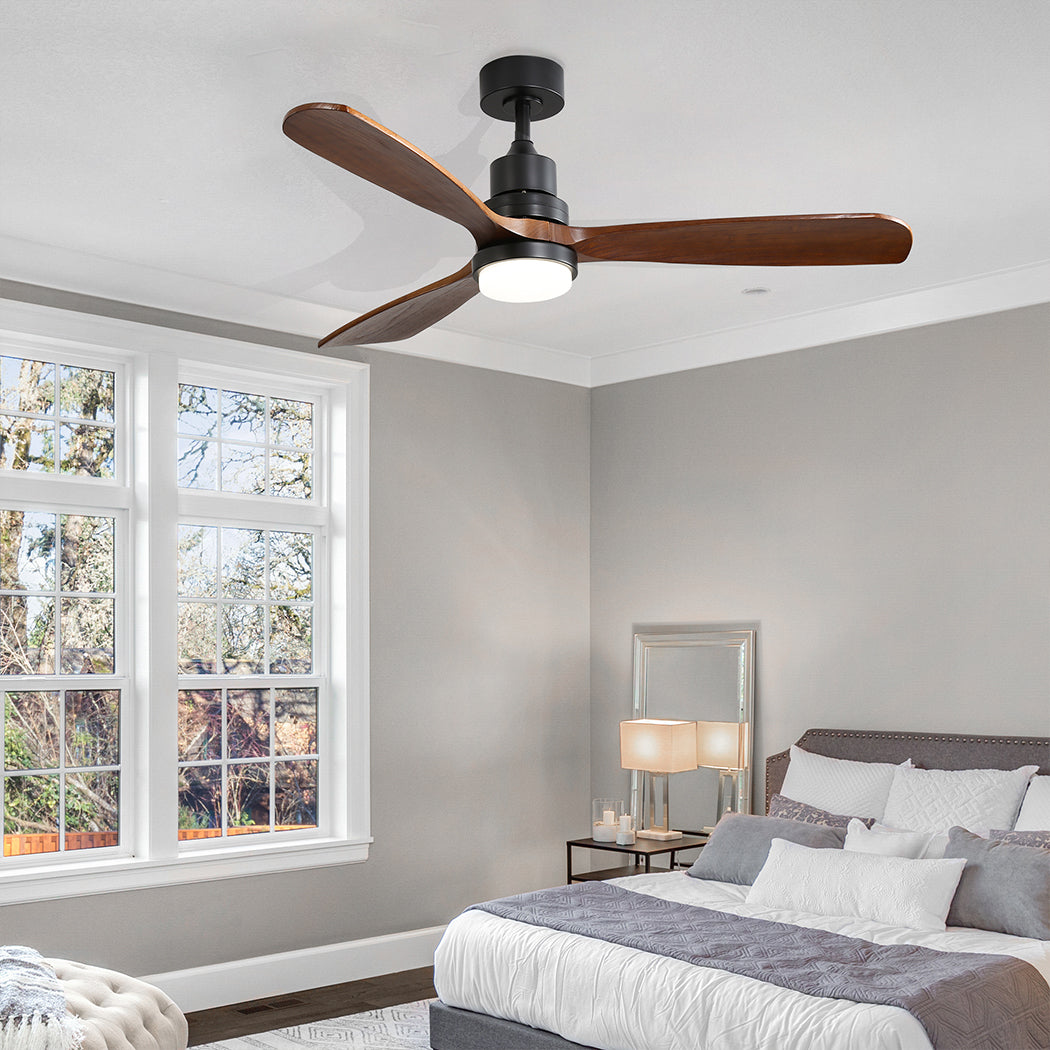 Spector 52'' Wood Ceiling Fan DC Motor Walnut-1954802706786947078
