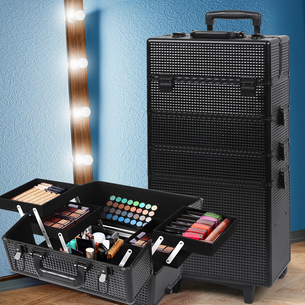Professional Makeup Case Organizer Box Black-1919892938159165446