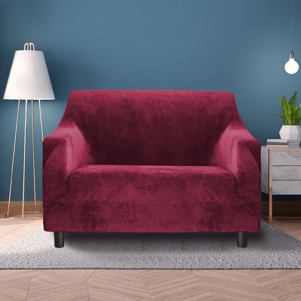 Marlow Sofa Covers 1 Seater High Stretch Wine-1954802700600348678