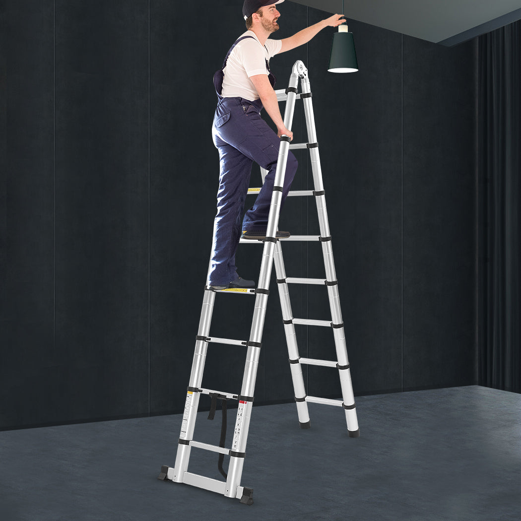 Traderight Multipurpose Ladder Telescopic 3.2M Medium-1919892889358438406