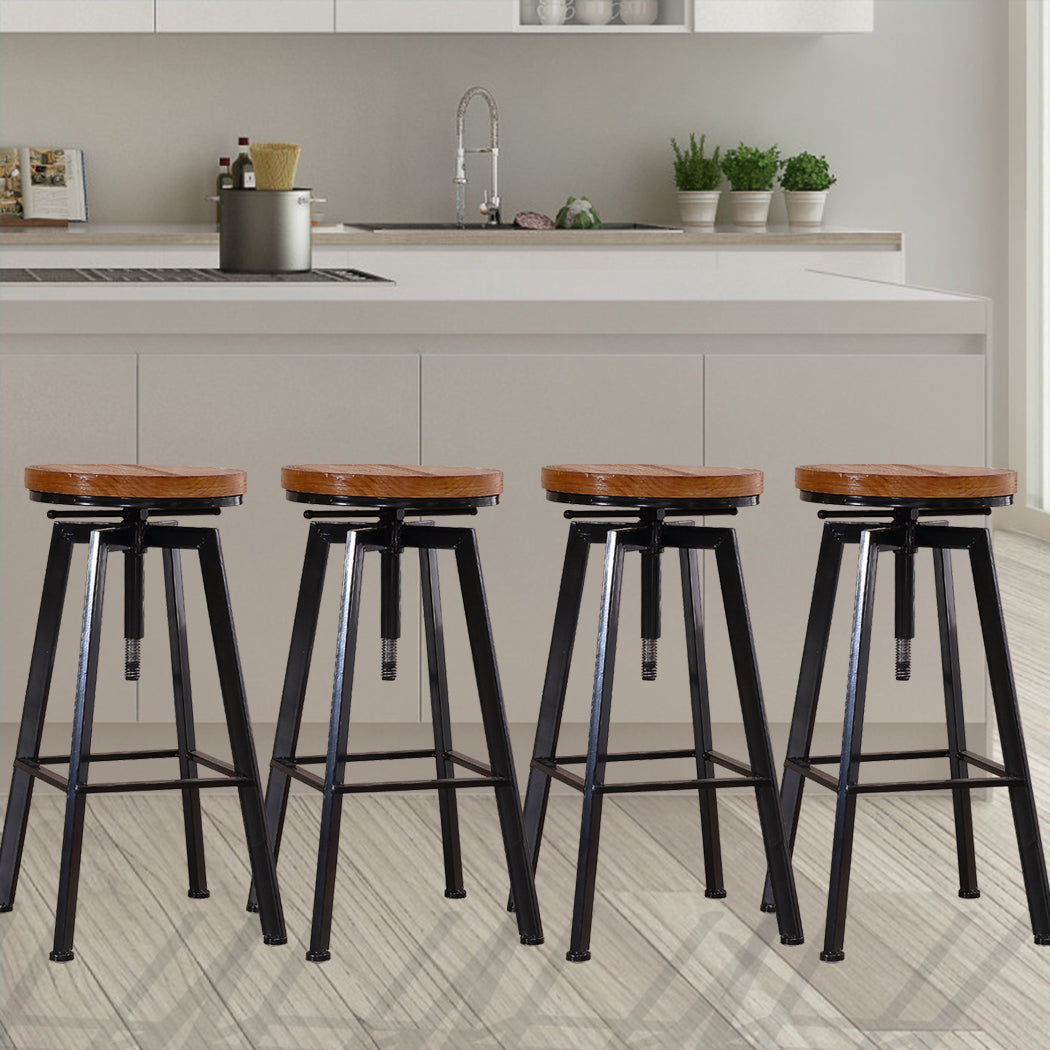 Levede 4x Bar Stools Industrial Kitchen-1954802948852813831