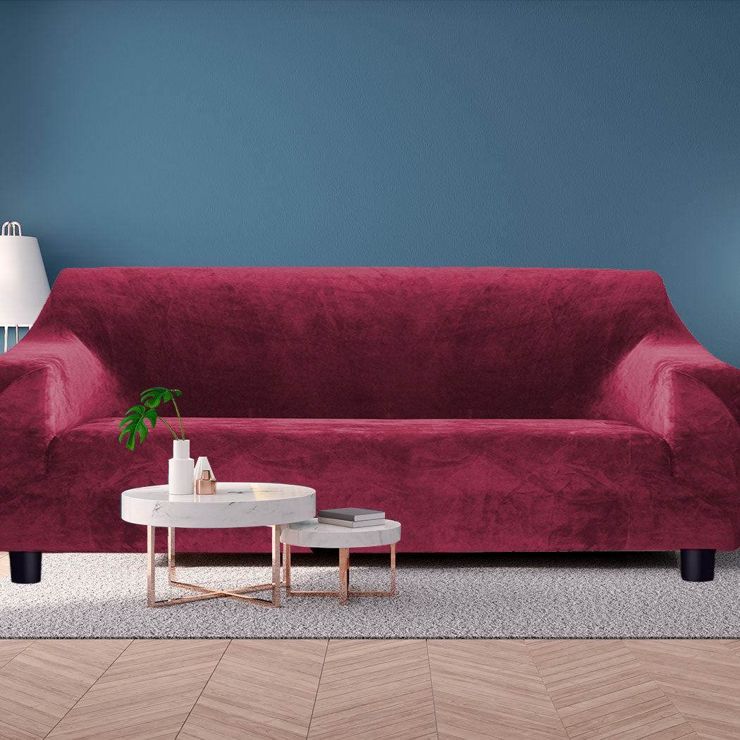 Marlow Sofa Covers 4 Seater High Stretch Wine-1927582208663621638