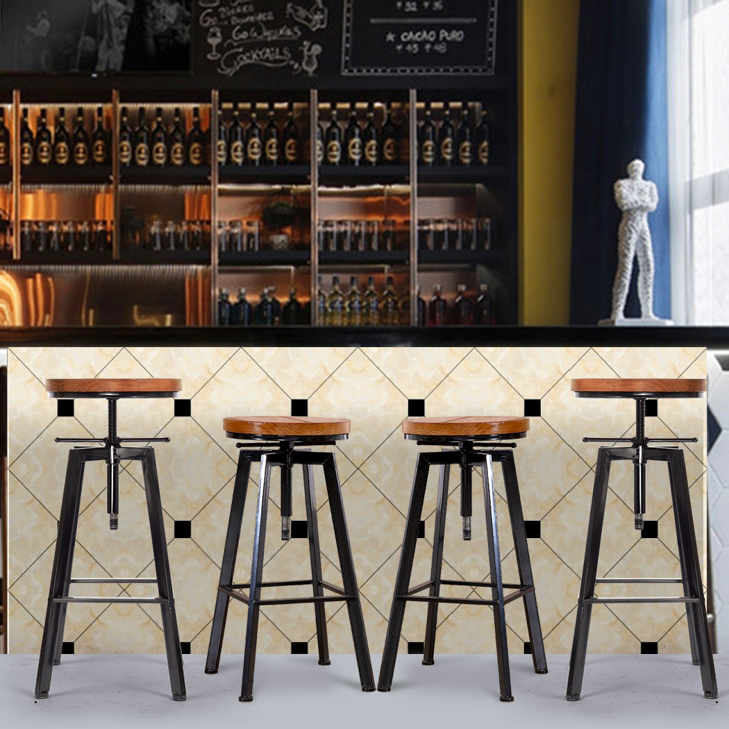 Levede 4x Bar Stools Industrial Kitchen-1954802948852813830