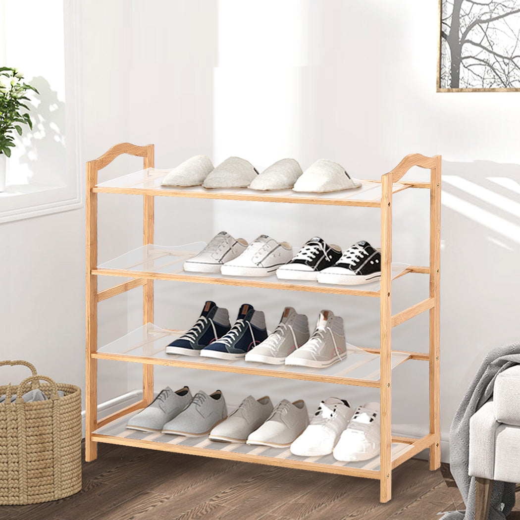 Levede Bamboo Shoe Rack Storage Wooden-1954802688382341126