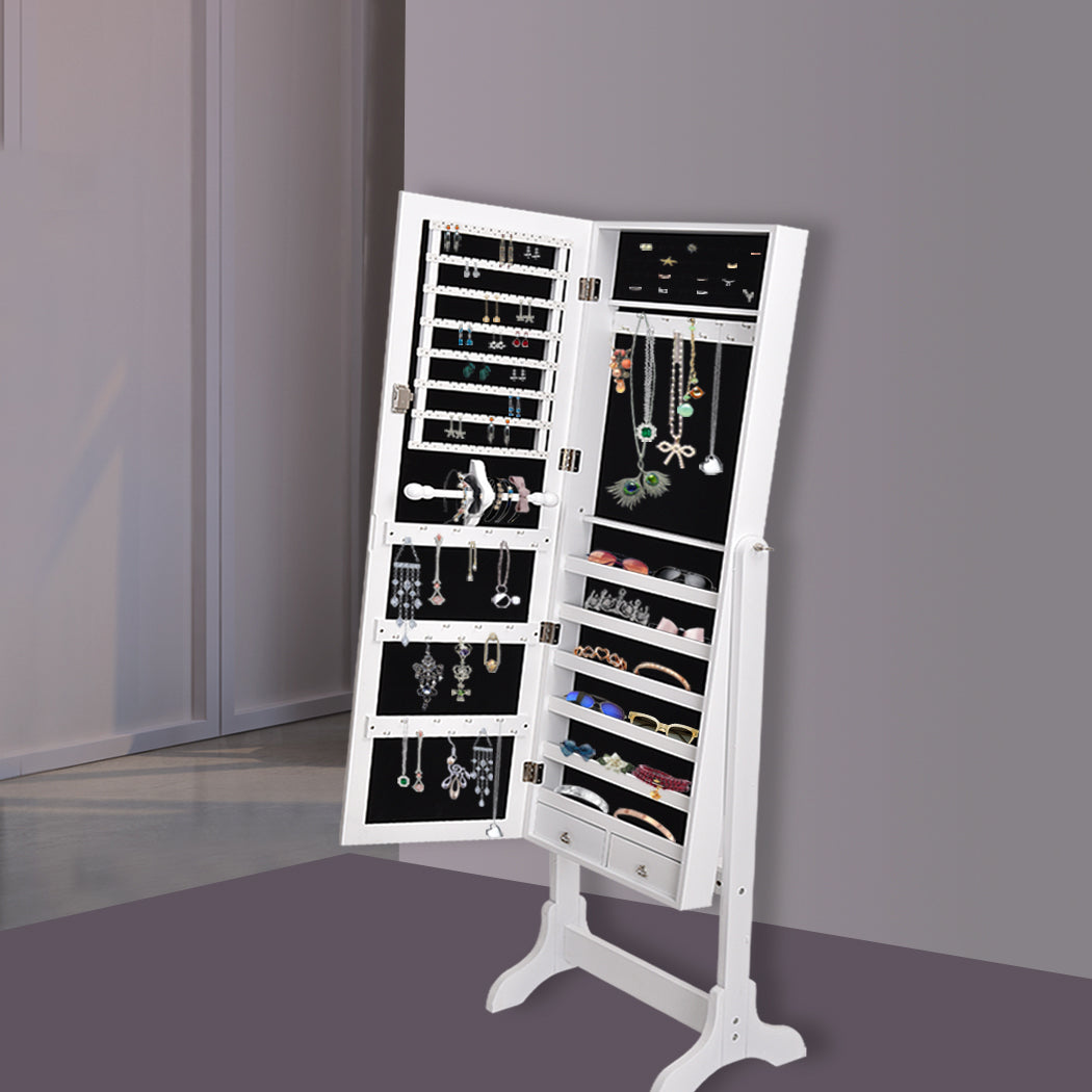 Levede Mirror Jewellery Cabinet Makeup-1917016722817290248