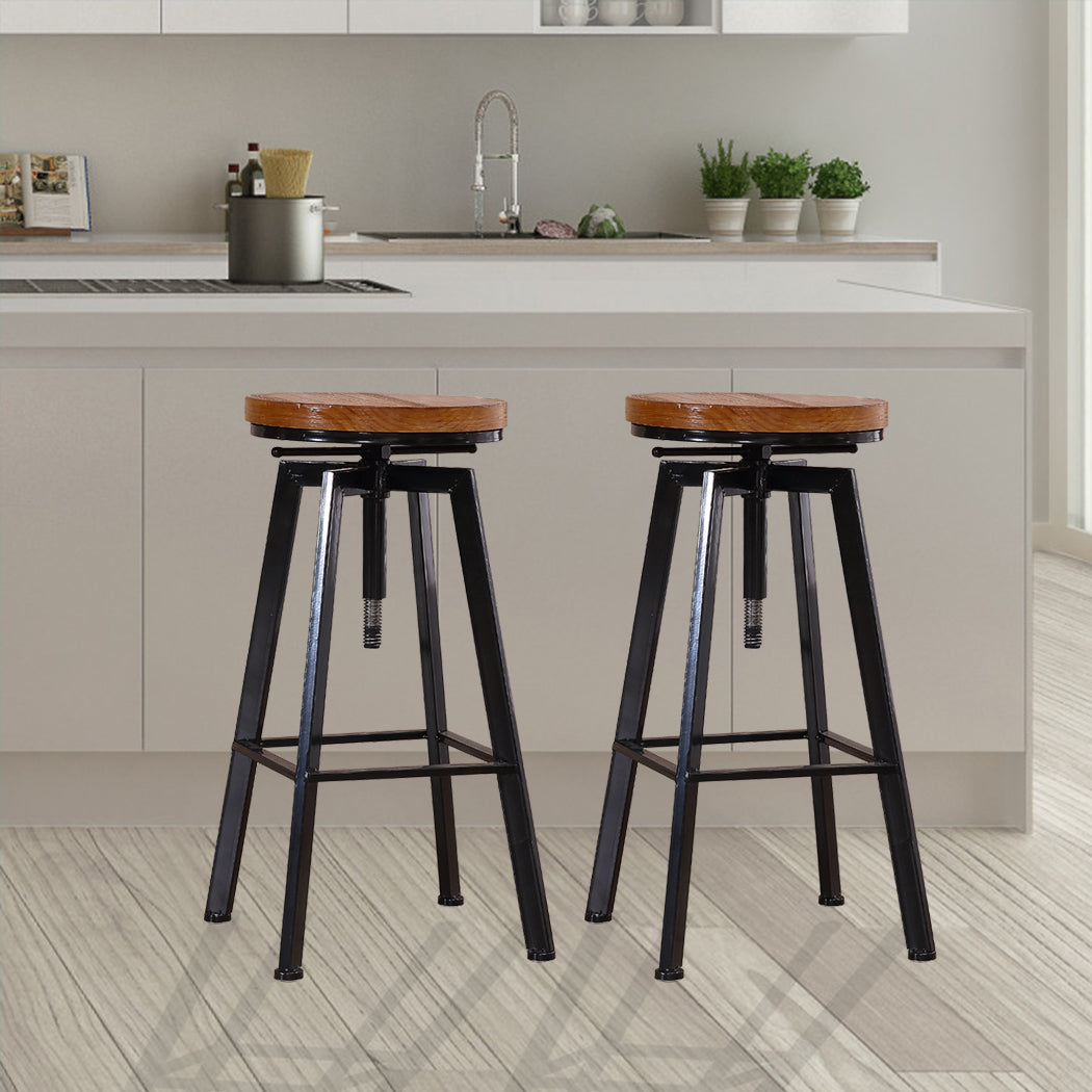 Levede 2x Bar Stools Industrial Kitchen-1954802948051701767