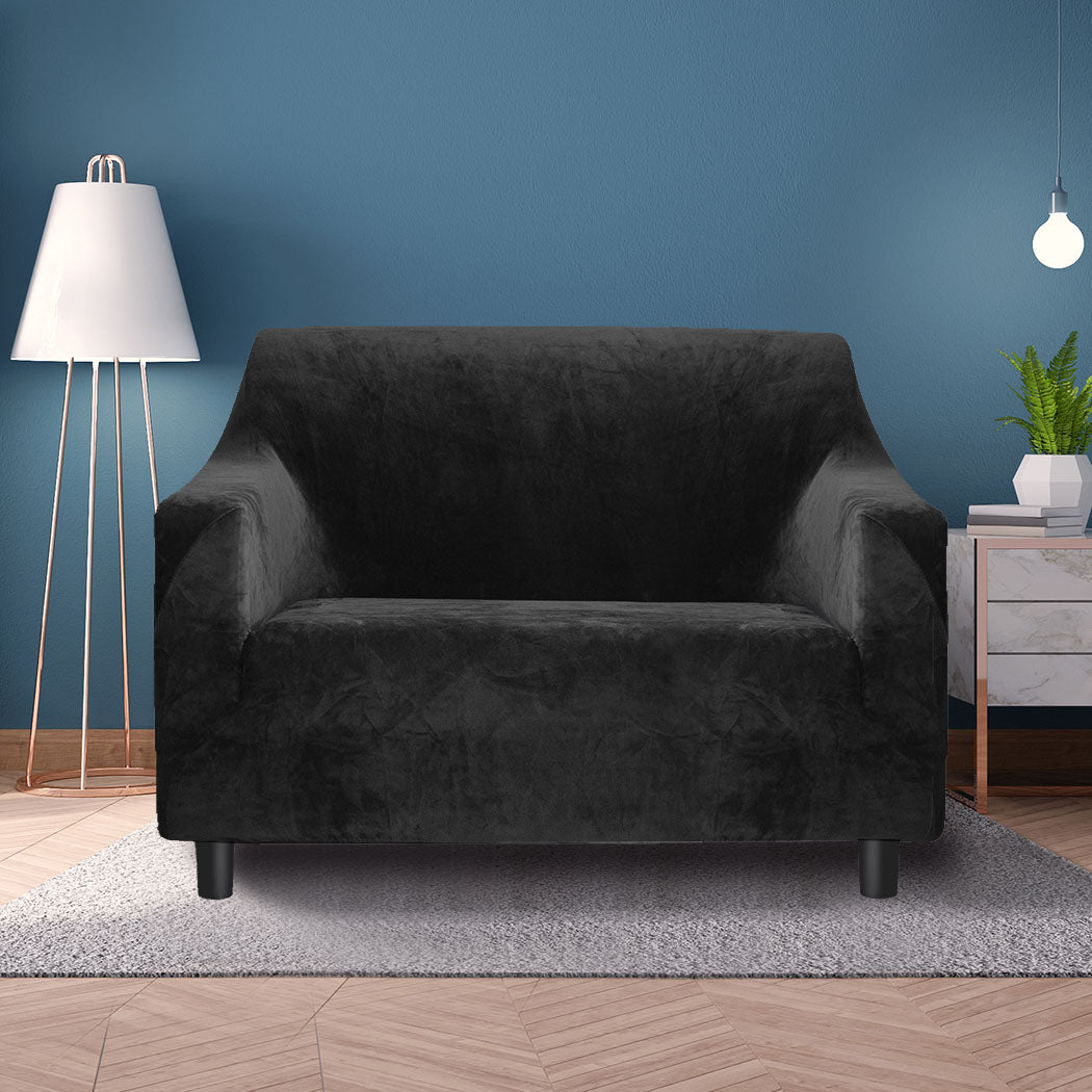 Marlow Sofa Covers 1 Seater High Stretch Black-1954802700419993608