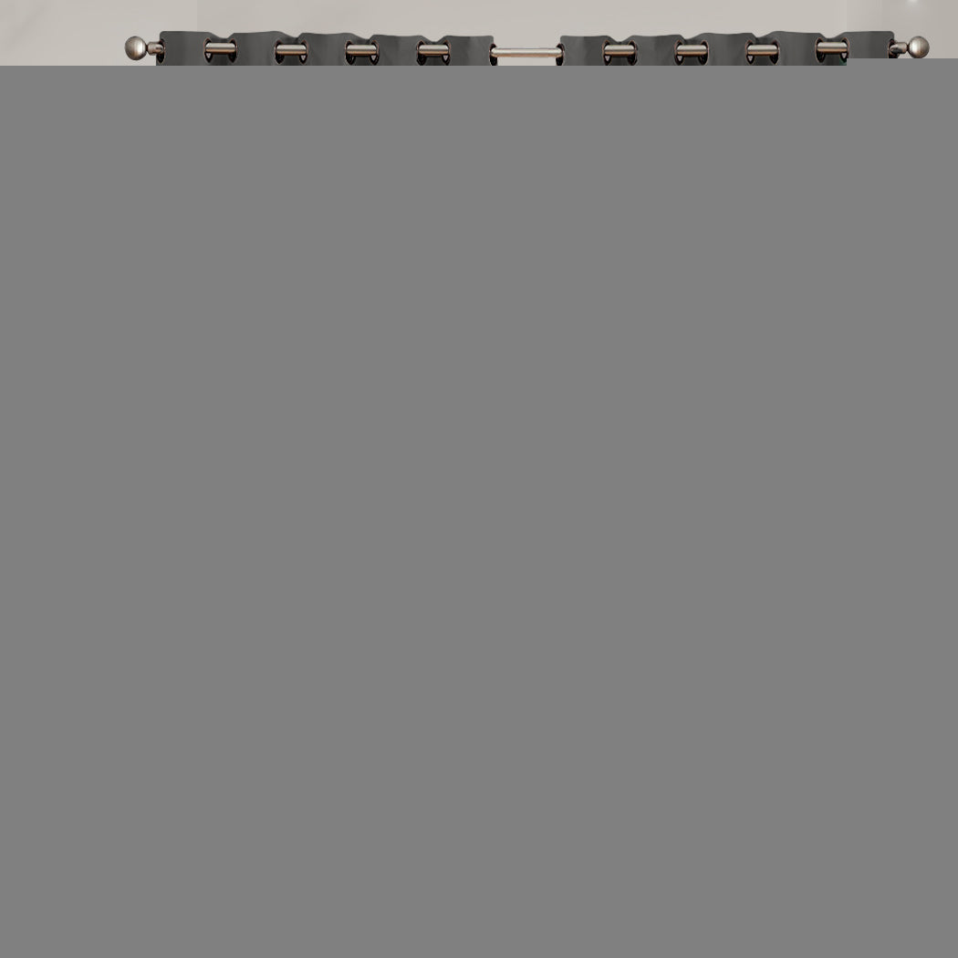 2x Blockout Curtains Panels 3 Layers Charcoal-1954802971753713670