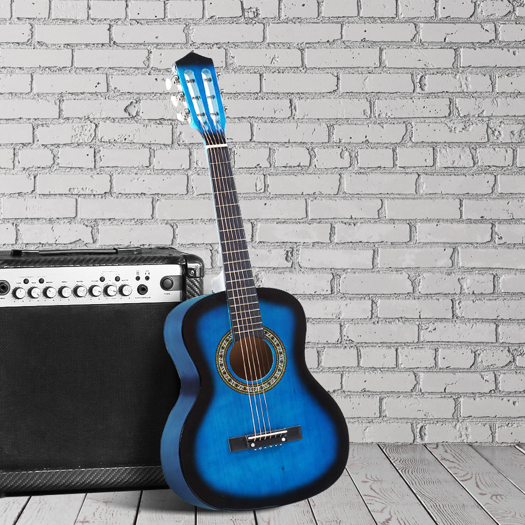 BoPeep 34 Inch Wooden Folk Acoustic Blue-1919892850233970695