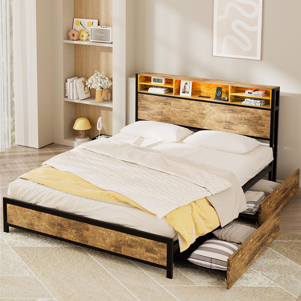 Levede bed frame double-1954802406009212935