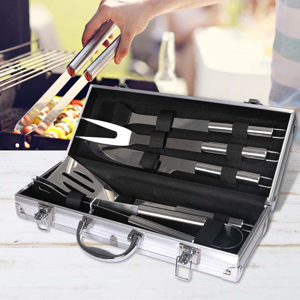 Moyasu 5Pcs BBQ Tool Set Stainless Steel-1919892909998608391
