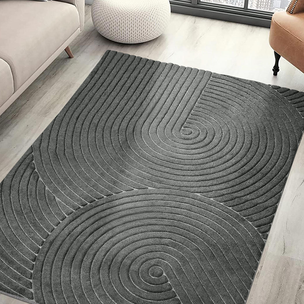 Marlow Floor Rug Soft Polyester Carpet Non Slip Plush Shaggy Rugs Geometric-1954802391723413511