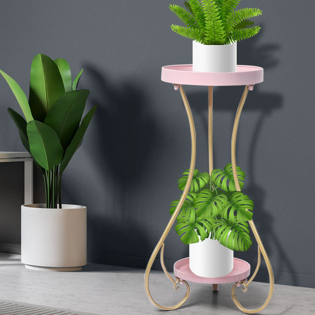 Levede Plant Stand 2 Tiers Outdoor Indoor Large-1910112298907865095