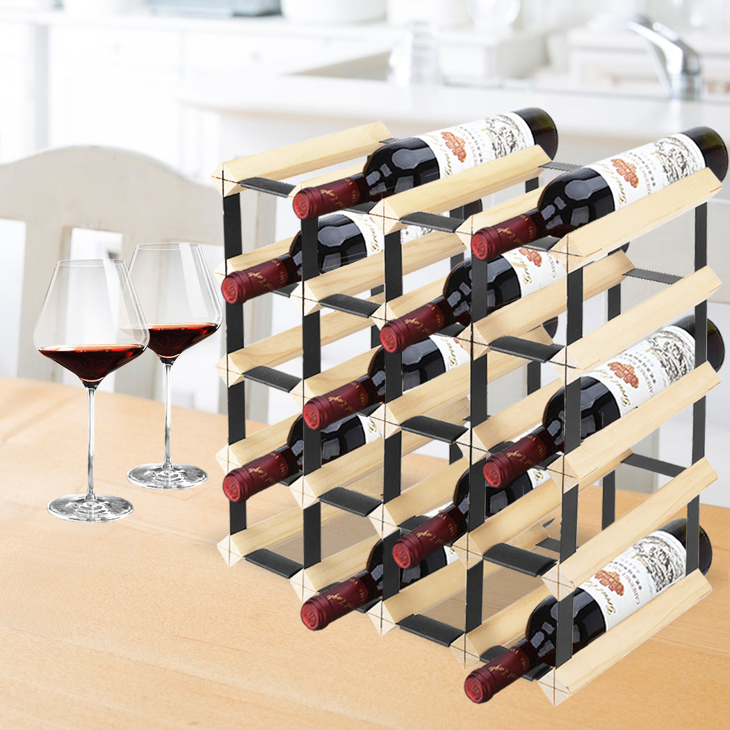 Levede Timber Wine Storage Rack Wooden 20 Bottle-1919892822094385159