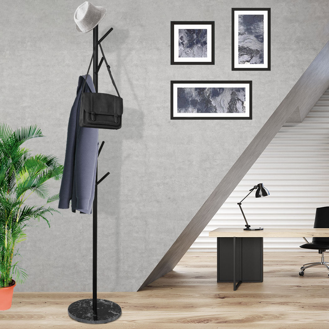 Levede Coat Rack Hat Clothes Stand Hanger Black-1954803009628278790