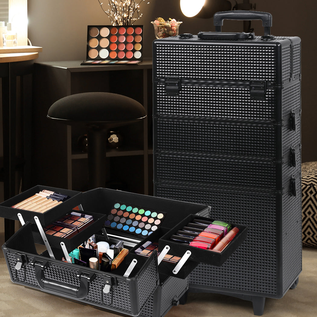 Professional Makeup Case Organizer Box Black-1919892938159165447