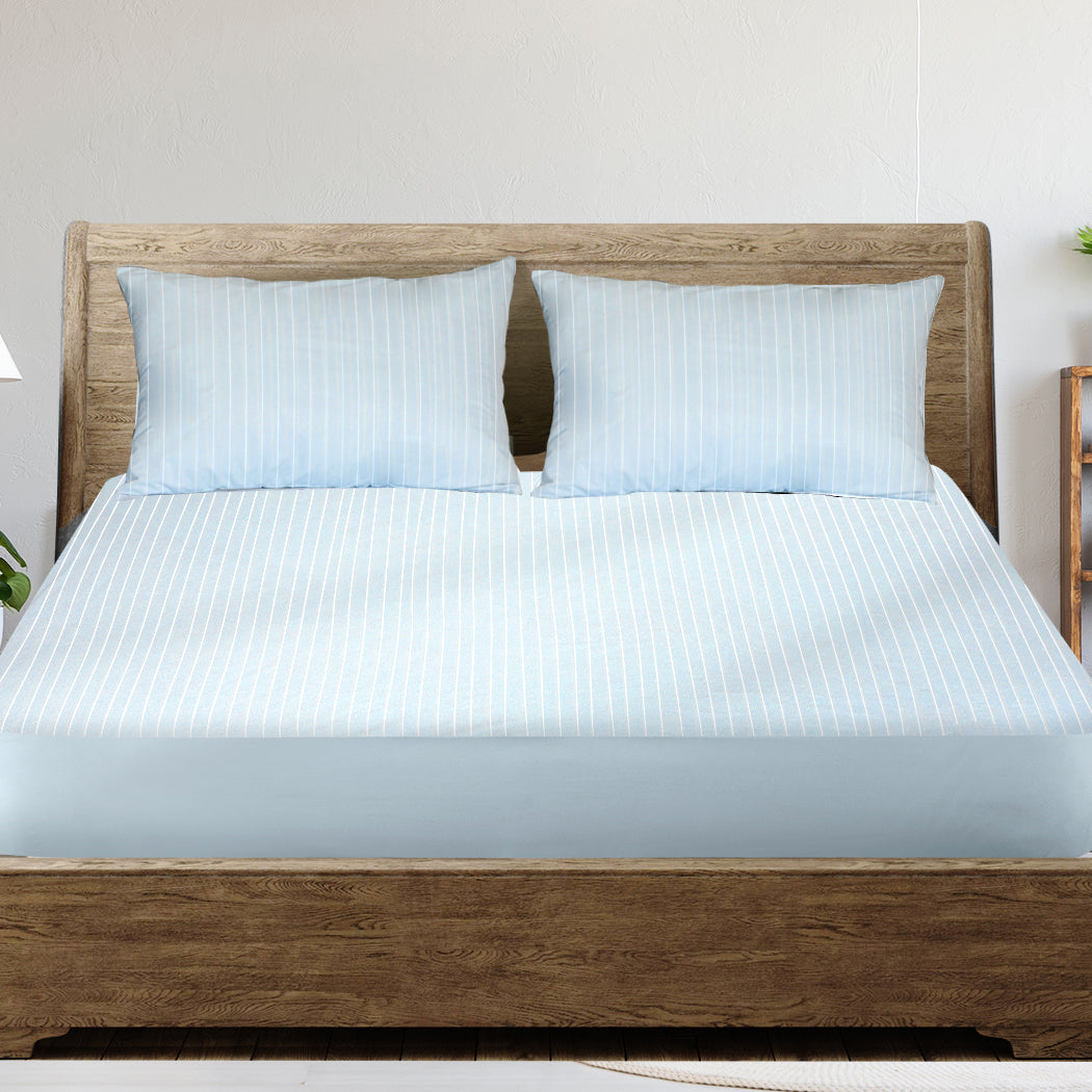 Dreamz King Mattress Protector Pillowcases King Blue-1954802846469853190