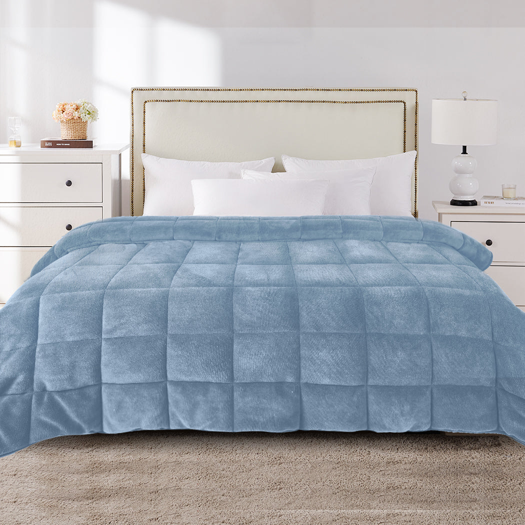 DreamZ Quilt Doona Comforter Blanket Blue Super King-1910112508778254343