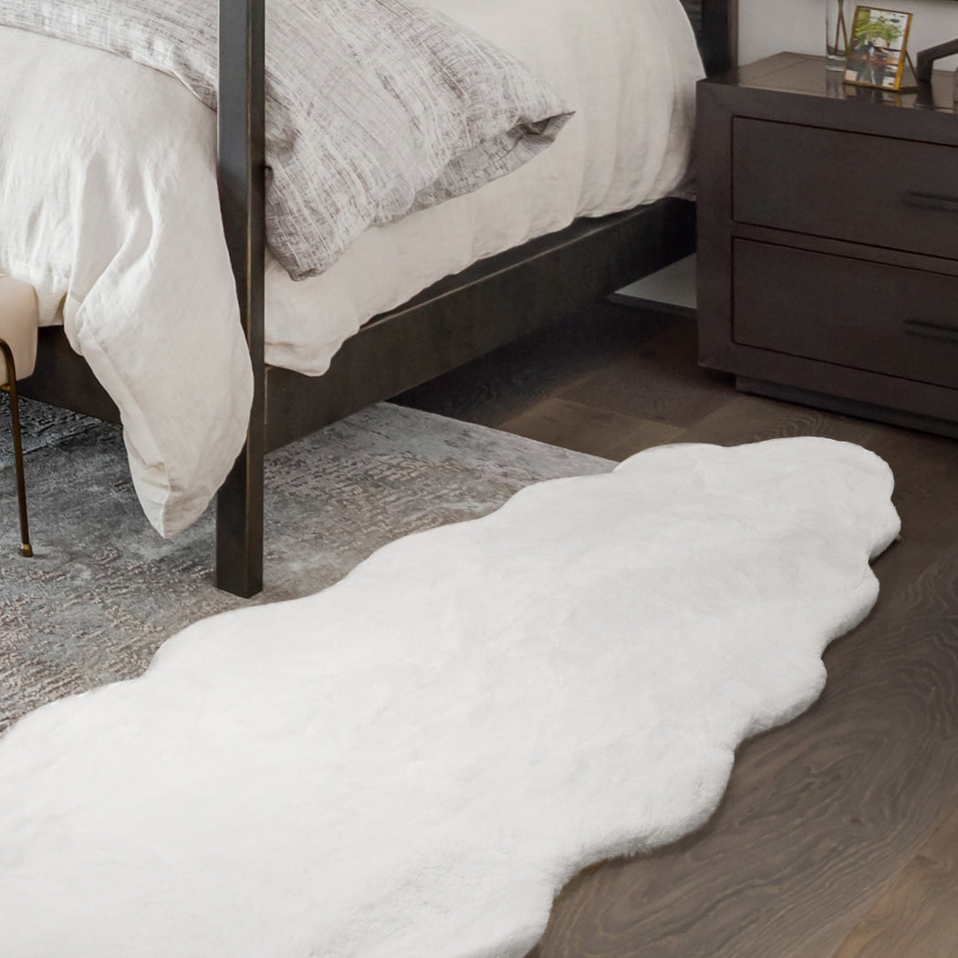 Marlow Floor Rug Area Rugs Cloud Fluffy 80X200cm White-1954802714739347462