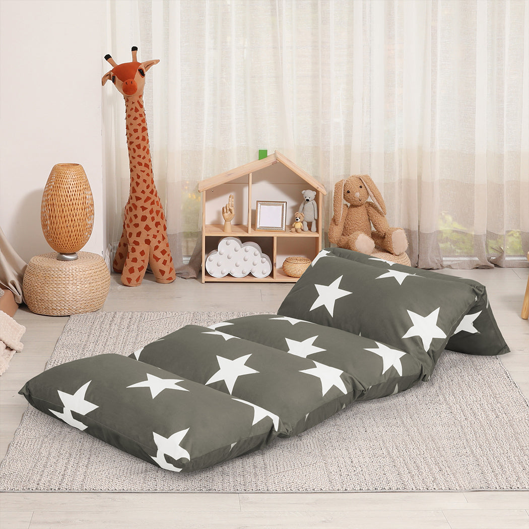 Dreamz Foldable Mattress Kids Pillow Dark grey Large-1954802508975181831